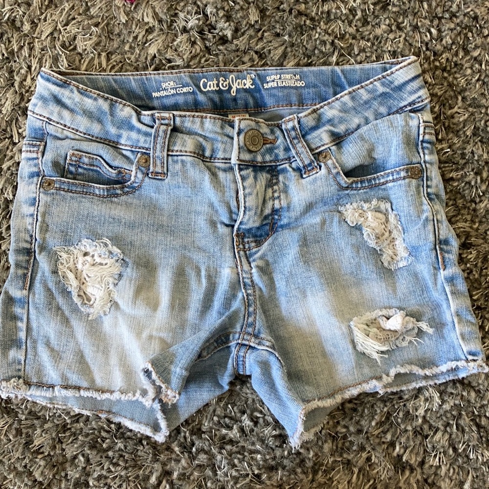 Girls blue jean shorts